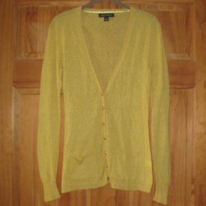 Banana Republic Yellow Boyfriend Cardigan